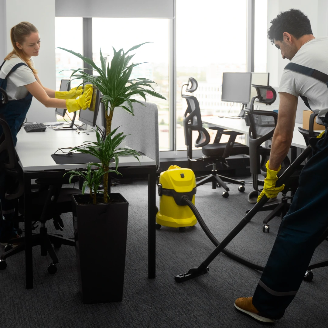 Crystal Home Cleaning team doing an office cleaning service in Gilbert, Arizona